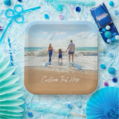 写真カスタム文字紙プレートあなたの写真デザイン ペーパープレート (パーティー)