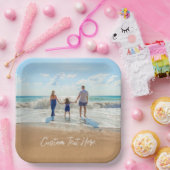 写真カスタム文字紙プレートあなたの写真デザイン ペーパープレート (パーティー)