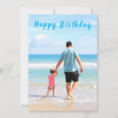 写真カスタム文字誕生日カード (正面)