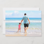 写真カスタム文字誕生日カード (裏面)