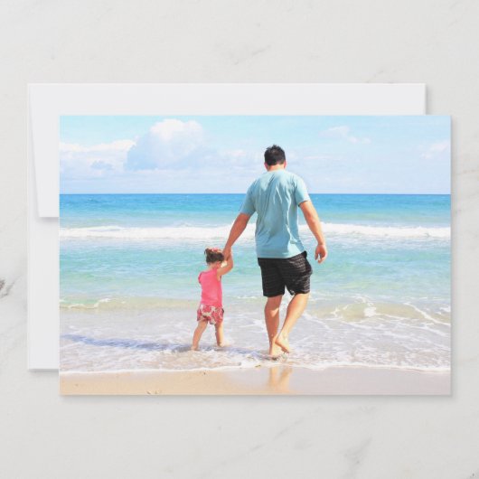 写真カスタム文字誕生日カード (裏面)