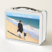 写真カスタム文字金属ランチボックスあなたの写真のギフト メタルランチボックス (裏面)