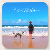 写真カスタム文字飲料用コースター コースター (正面)