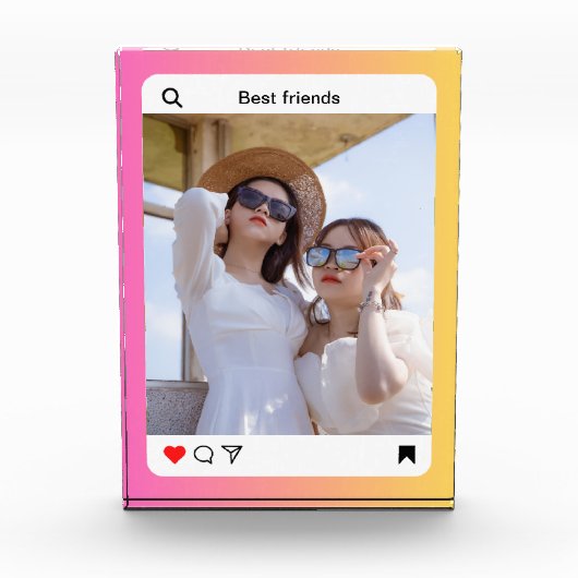 写真カスタム文字instagramブロックdeco フォトブロック (正面)