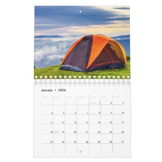 写真カスタム旅行の壁カレンダー カレンダー (1月 2026)