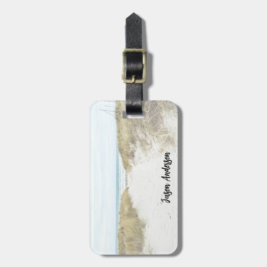 写真カスタム旅行休暇 ラゲッジタグ (正面縦)