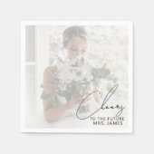 写真カスタム未来ミセス・ブライダルシャワー・ナプキンス スタンダードカクテルナプキン (正面)