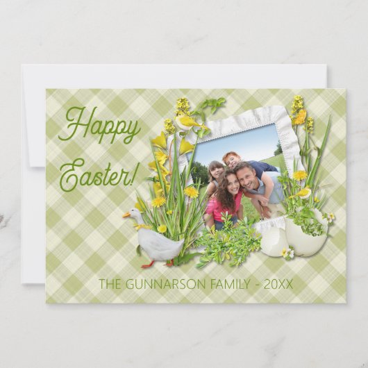 写真カスタム枠ハッピーイースター挨拶 シーズンカード (正面)