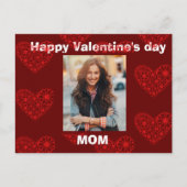 写真カスタム母バレンタインデー ポストカード (正面)