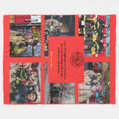 写真カスタム毛布の引退消防士のためのギフト フリースブランケット (正面(横))