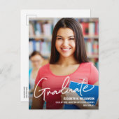 写真カスタム法学院卒業発表 案内ポストカード (正面/裏面)