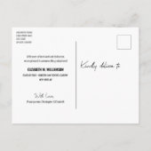 写真カスタム法学院卒業発表 案内ポストカード (裏面)