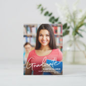 写真カスタム法学院卒業発表 案内ポストカード (スタンド正面)