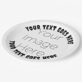 写真カスタム独自のハロウィーン紙を作成 ペーパープレート (アングル)