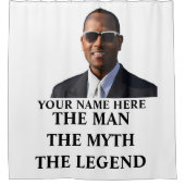 写真カスタム男の名前の神話の伝説 シャワーカーテン (正面)