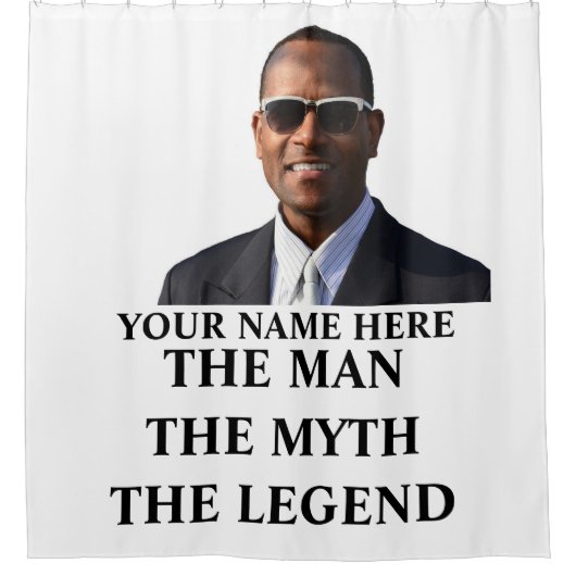 写真カスタム男の名前の神話の伝説 シャワーカーテン (正面)