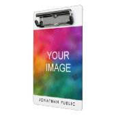 写真カスタム画像のアップロードのロゴデザイン名 ミニクリップボード (アングル2)