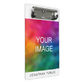 写真カスタム画像のアップロードのロゴデザイン名 ミニクリップボード (アングル)