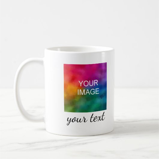 写真カスタム画像の書道の文字または名前 コーヒーマグカップ (左)