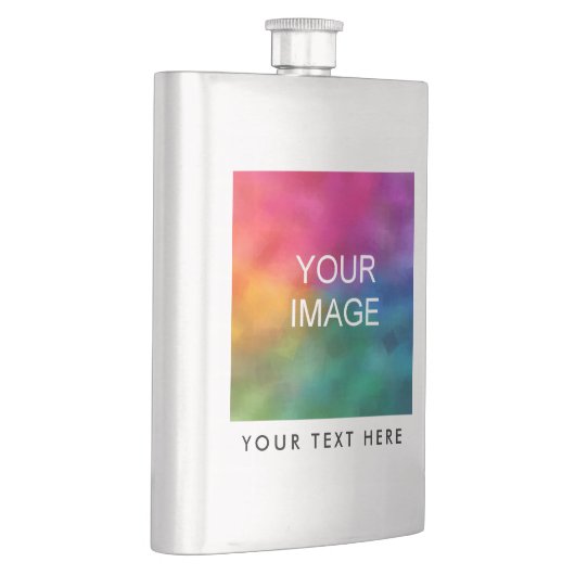 写真カスタム画像またはロモダンゴテンプレートのアップロード フラスク (右)