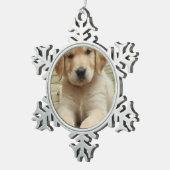 写真カスタム画像写真 スノーフレークピューターオーナメント (右)