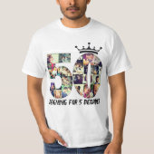 写真カスタム番号コラージュ50文字クラウン Tシャツ (正面)