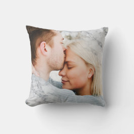 写真カスタム白大理石 クッション