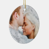 写真カスタム白大理石 セラミックオーナメント (右)