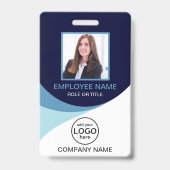 写真カスタム社員企業の名札バッジ バッジ (表面)