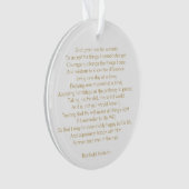 写真カスタム祈りの言葉ソング引用文文字両面 オーナメント (正面)