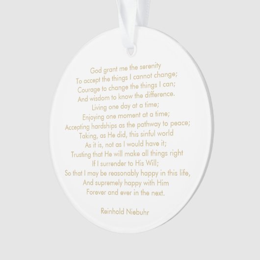 写真カスタム祈りの言葉ソング引用文文字両面 オーナメント (正面)