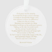 写真カスタム祈りの言葉ソング引用文文字両面 オーナメント (正面)