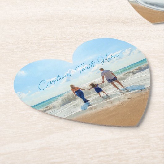 写真カスタム紙コースターあなたの写真と文字 ペーパーコースター (アングル)