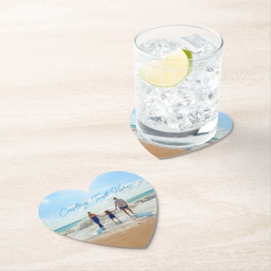 写真カスタム紙コースターあなたの写真と文字 ペーパーコースター (インサイチュ)