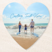 写真カスタム紙コースターあなたの写真と文字 ペーパーコースター (正面)