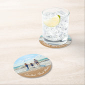 写真カスタム紙コースターと文字名 ラウンドペーパーコースター (インサイチュ)