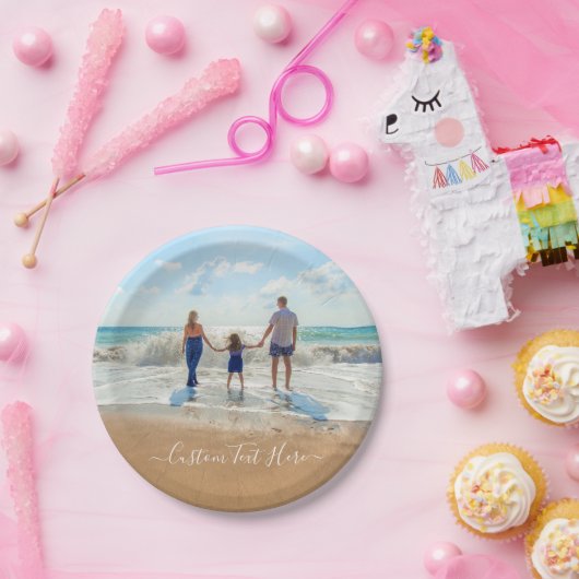 写真カスタム紙プレートあなたの写真と文字 ペーパープレート (パーティー)