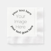 写真カスタム紙プレートあなたの写真と文字 縁ありカクテルナプキン (正面)