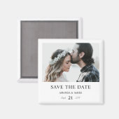 写真カスタム結婚式の日付の保存 マグネット (正面/裏面)