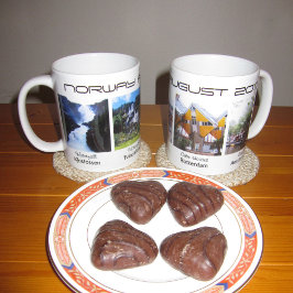 写真カスタム編集可能文字休日のお土産 コーヒーマグカップ