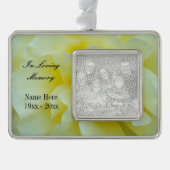 写真カスタム記念オーナメント |思い出を愛して シルバープレートフレームオーナメント (正面)