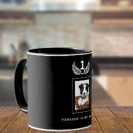 写真カスタム記念犬ペットブラック マグカップ