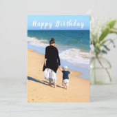 写真カスタム誕生日カードあなたの写真と文字 (スタンド正面)