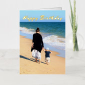 写真カスタム誕生日カードあなたの写真と文字 箔グリーティングカード (正面)