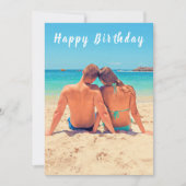 写真カスタム誕生日カードと文字 (正面)