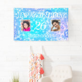 写真カスタム誕生日プールパーティー青い水リップル 横断幕 (インサイチュ)