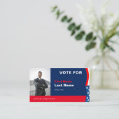 写真カスタム選挙キャンペーン名刺 名刺 (スタンド正面)