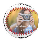 写真カスタム野球：父の日の贈り物 野球ボール (正面左)