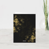 写真カスタム金ゴールド紙吹雪退職従業員 サンキューカード (裏面)