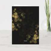 写真カスタム金ゴールド紙吹雪退職従業員 箔グリーティングカード (裏面)